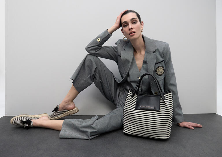 SHOPPER LOLA CASADMNT TECIDO RISCAS EFEITO PELE - Carla Valente