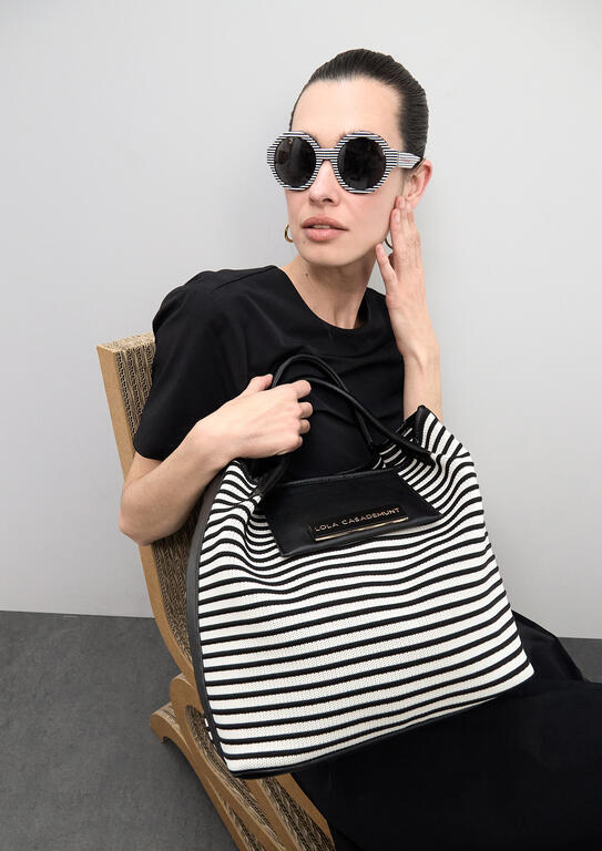 SHOPPER LOLA CASADMNT TECIDO RISCAS EFEITO PELE - Carla Valente