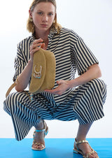 BOLSA LOLA CASADMNT EVENTO RÁFIA LOGO LEOPARDO - Carla Valente