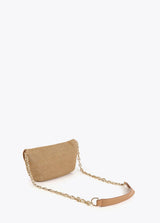 BOLSA LOLA CASADMNT EVENTO RÁFIA LOGO LEOPARDO - Carla Valente