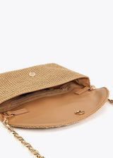 BOLSA LOLA CASADMNT EVENTO RÁFIA LOGO LEOPARDO - Carla Valente