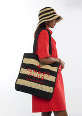 BOLSA LOLA CASADMNT EFEITO RAFIA E RISCAS BORDADO 3D - Carla Valente