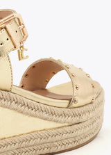 SAPATO LOLA CASADMNT CUNHA EFEITO RÁFIA DETALHES METALICOS - Carla Valente