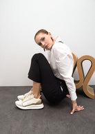 TÉNIS LOLA CASADMNT PLATAFORMA BICOLOR DETALHES PELE - Carla Valente