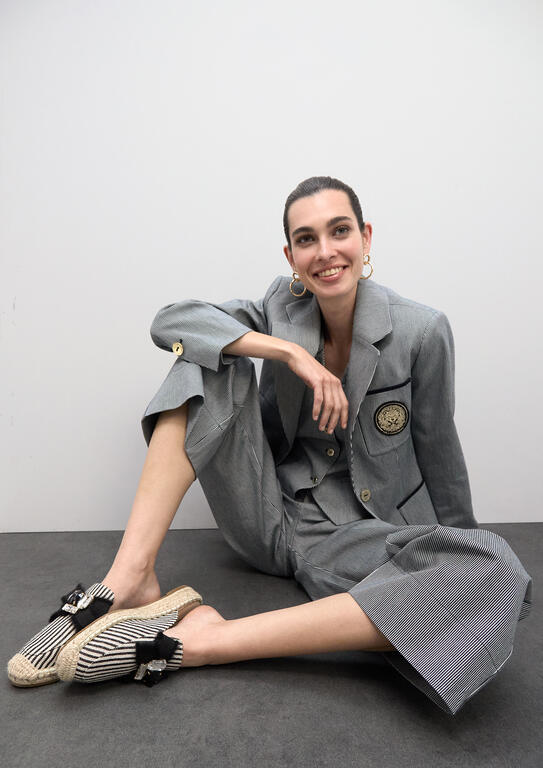 SANDÁLIA LOLA CASADMNT RASA SOLA RAFIA DETALHE LAÇO - Carla Valente