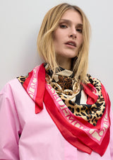 LENÇO LOLA CASADMNT ACETINADO RISCAS E LEOPARDOS - Carla Valente