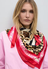 LENÇO LOLA CASADMNT ACETINADO RISCAS E LEOPARDOS - Carla Valente