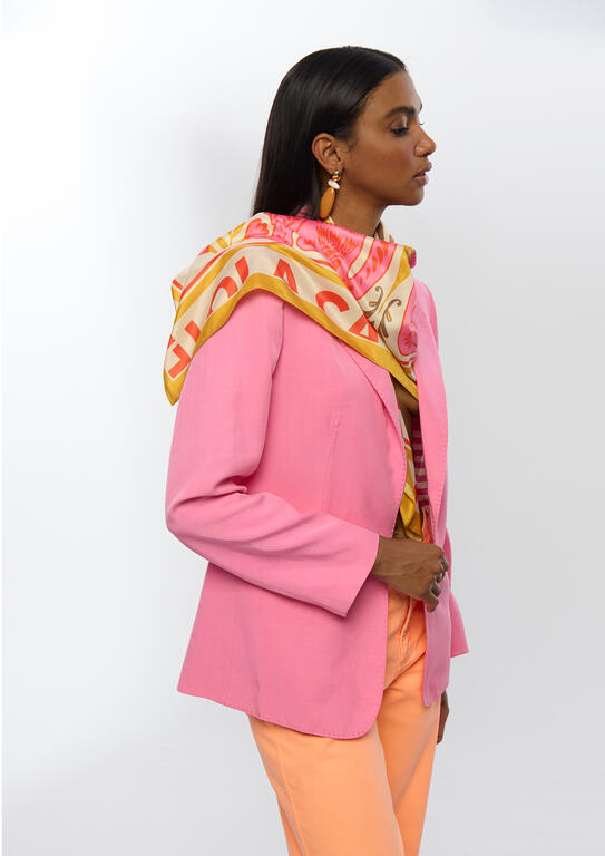 LENÇO LOLA CASADMNT ACETINADO FLORAL E TIGRES - Carla Valente