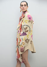 LENÇO LOLA CASADMNT MOTIVOS FLORAIS E AVES - Carla Valente