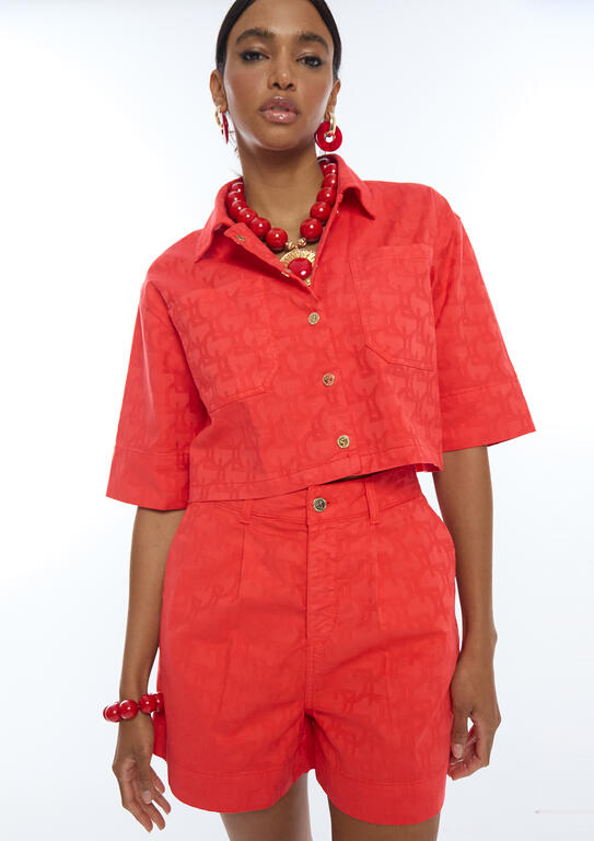 BERMUDA LOLA CASADMNT SARJA LOGO JACQUARD LC - Carla Valente