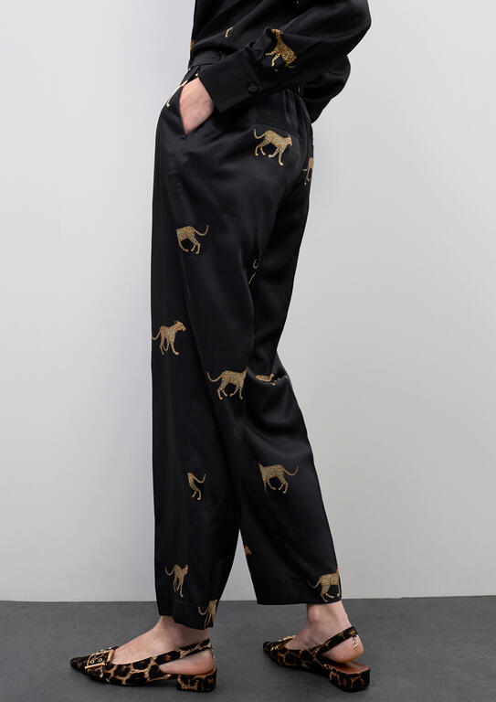 JOGGER LOLA CASADMNT ACETINADO LEOPARDO - Carla Valente