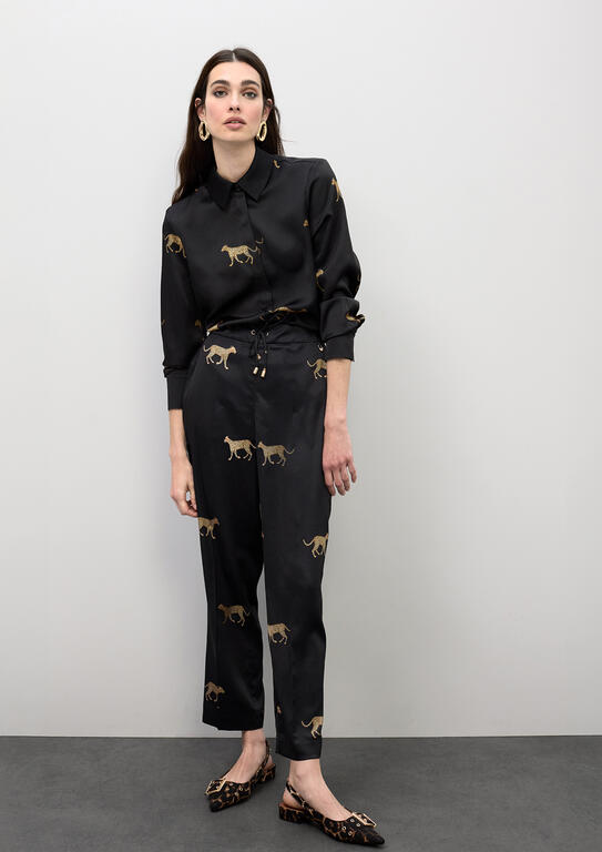 JOGGER LOLA CASADMNT ACETINADO LEOPARDO - Carla Valente