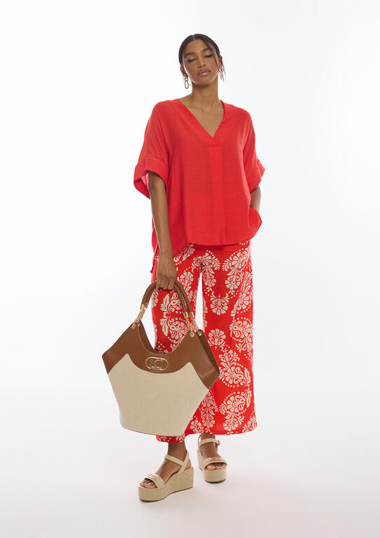 CULOTTE LOLA CASADEMUNT FLUIDO ESTAMPADO PAISLEY - Carla Valente