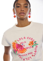 T-SHIRT LOLA CASADMNT DE PAPAGAIO COM PENAS - Carla Valente