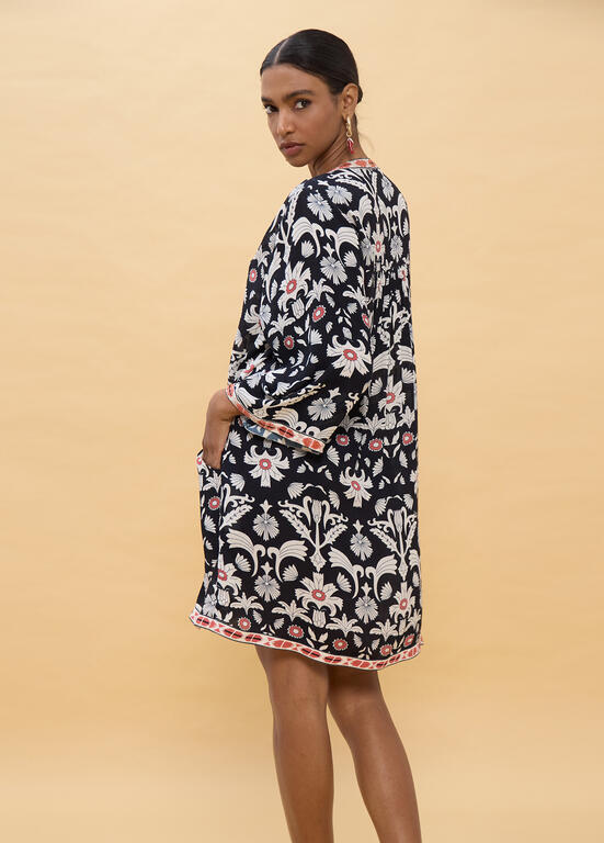 VESTIDO LOLA CASADEMUNT CURTO ESTAMPADO ÉTNICO - Carla Valente