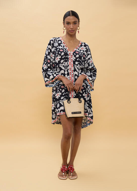 VESTIDO LOLA CASADEMUNT CURTO ESTAMPADO ÉTNICO - Carla Valente