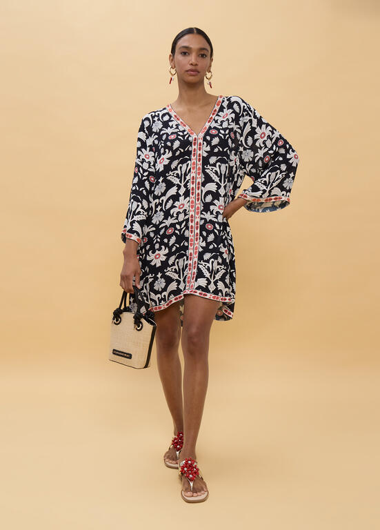 VESTIDO LOLA CASADEMUNT CURTO ESTAMPADO ÉTNICO - Carla Valente