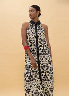 VESTIDO LOLA CASADEMUNT ESTAMPADO FLORAL CONTRASTE - Carla Valente