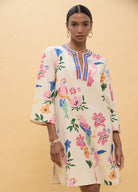 VESTIDO LOLA CASADMUNT CURTO FLORES MULTICOLORIDAS - Carla Valente