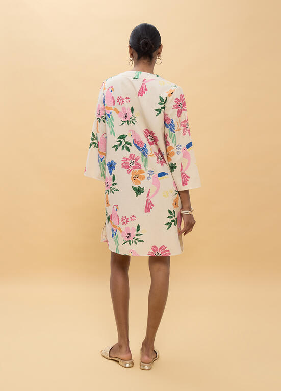 VESTIDO LOLA CASADMUNT CURTO FLORES MULTICOLORIDAS - Carla Valente