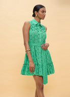VESTIDO LOLA CASADEMUNT CURTO BABADOS BORDADO SUÍÇO - Carla Valente