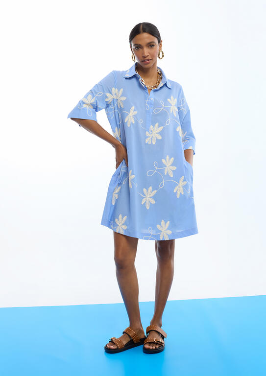 VESTIDO LOLA CASADMNT CAMISEIRO BORDADOS - Carla Valente