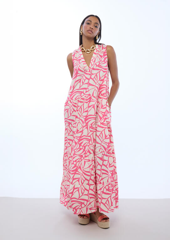 VESTIDO LOLA CASADEMUNT VOLUMOSO ESTAMPA FOLHAS DEC V - Carla Valente