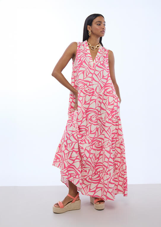 VESTIDO LOLA CASADEMUNT VOLUMOSO ESTAMPA FOLHAS DEC V - Carla Valente