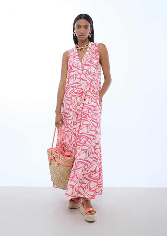VESTIDO LOLA CASADEMUNT VOLUMOSO ESTAMPA FOLHAS DEC V - Carla Valente