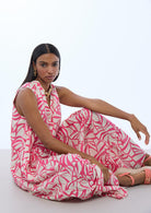 VESTIDO LOLA CASADEMUNT VOLUMOSO ESTAMPA FOLHAS DEC V - Carla Valente