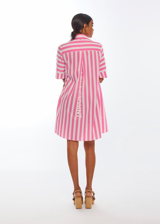 VESTIDO LOLA CASADEMUNT CURTO POPELIN COM RISCAS - Carla Valente