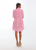 VESTIDO LOLA CASADEMUNT CURTO POPELIN COM RISCAS - Carla Valente