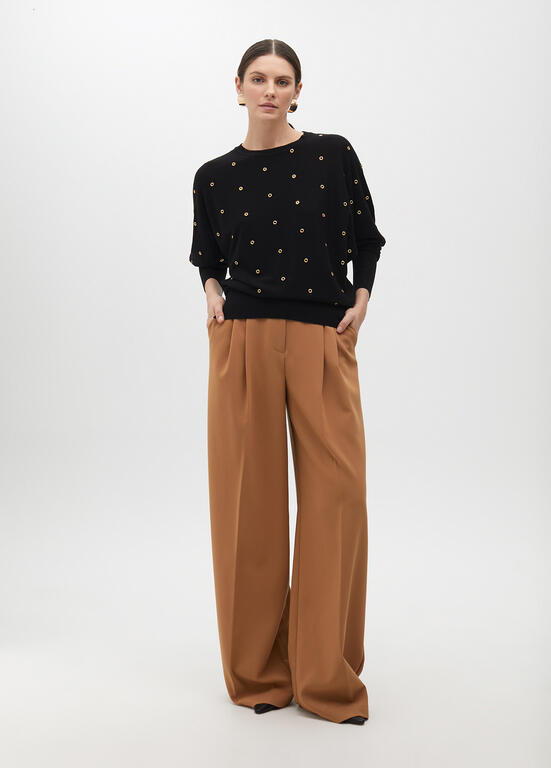 JERSEY MAITE COM APLICAÇÃO ILHÓS MANGA CAÍDA - Carla Valente