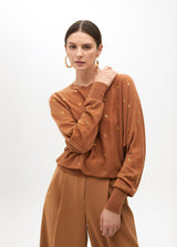 JERSEY MAITE COM APLICAÇÃO ILHÓS MANGA CAÍDA - Carla Valente