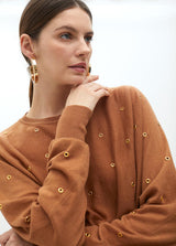 JERSEY MAITE COM APLICAÇÃO ILHÓS MANGA CAÍDA - Carla Valente