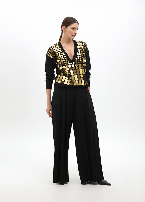 JERSEY MAITE DE MALHA COM LANTEJOULAS - Carla Valente