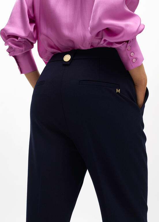 CALÇA MAITE DE MALHA COM BOTÕES - Carla Valente