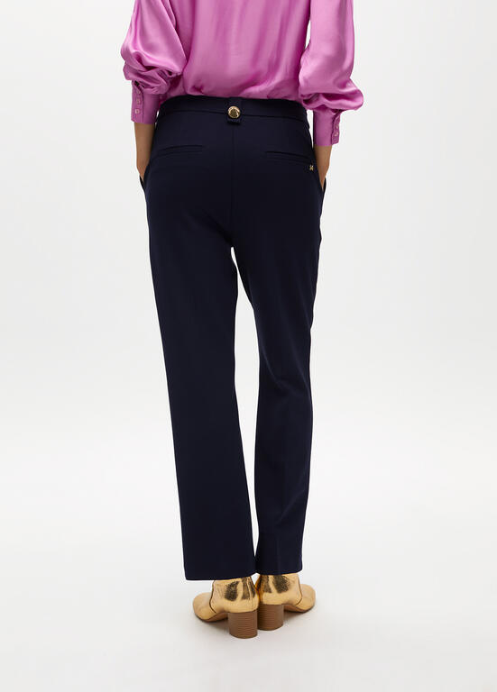 CALÇA MAITE DE MALHA COM BOTÕES - Carla Valente