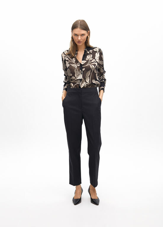 CALÇA MAITE CHINO COM DETALHE NA CINTURA - Carla Valente