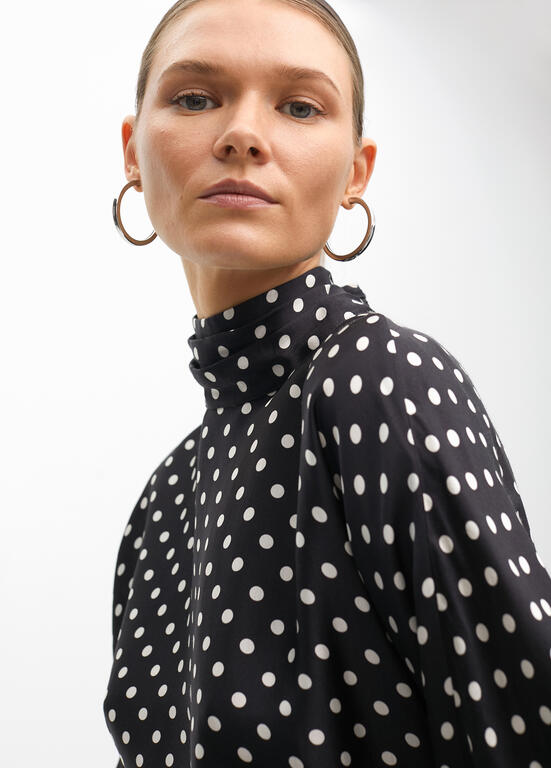BLUSA MAITE GOLA ALTA POLKA DOTS - Carla Valente