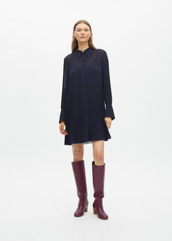 VESTIDO MAITE MIDI PLISSADO - Carla Valente