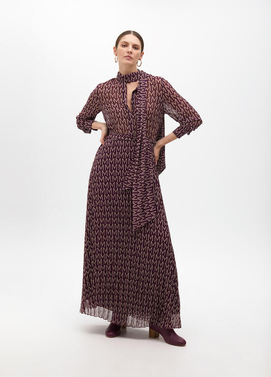 VESTIDO MAITE LOGOTIPADO PLISSADO - Carla Valente