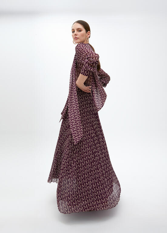 VESTIDO MAITE LOGOTIPADO PLISSADO - Carla Valente