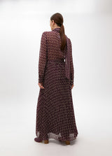 VESTIDO MAITE LOGOTIPADO PLISSADO - Carla Valente