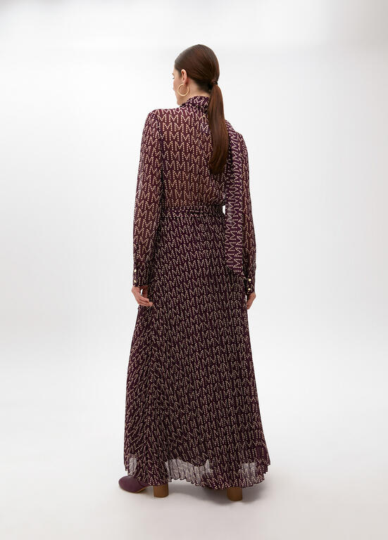 VESTIDO MAITE LOGOTIPADO PLISSADO - Carla Valente