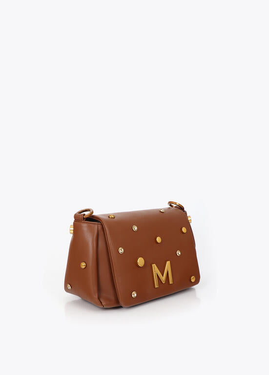 BOLSA LOLA CASADEMUNT TIRACOLO COM ABA E TACHAS — fotografia 4