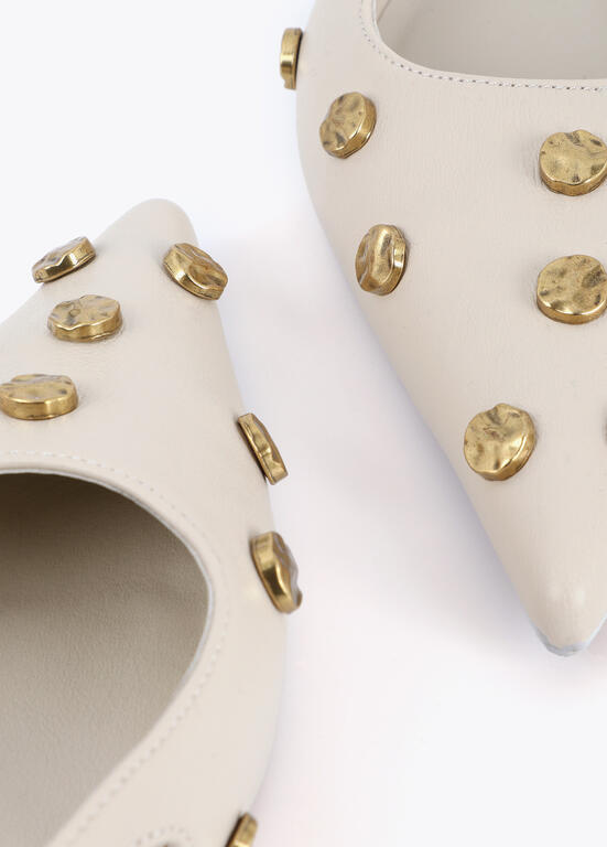 SANDÁLIA MAITE SALTO METALIZADO COM APLICAÇÕES - Carla Valente