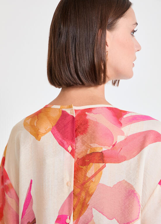 BLUSA MAITE MANGA CURTA PRINT FLORAL - Carla Valente