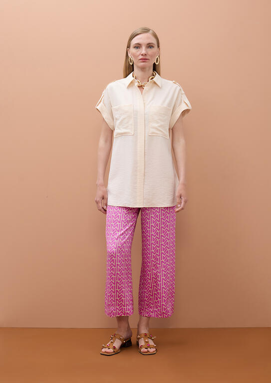 CAMISA MAITE LARGA MANGA FLUÍDA COM BOLSOS - Carla Valente