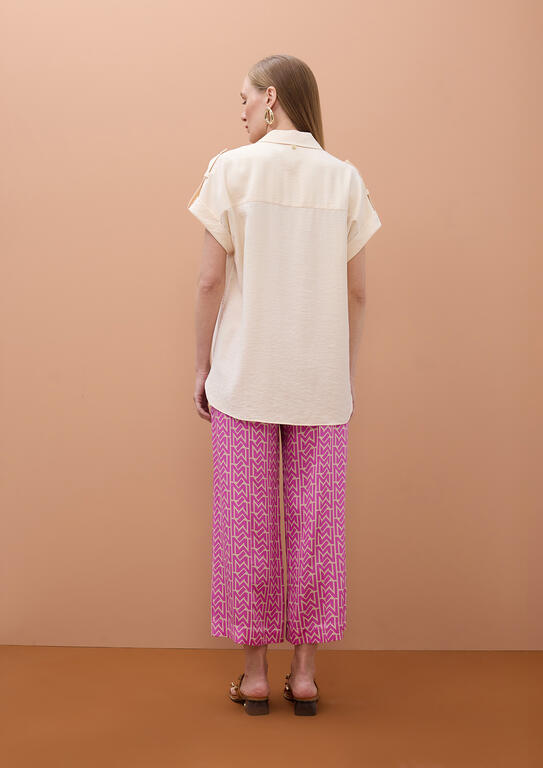 CAMISA MAITE LARGA MANGA FLUÍDA COM BOLSOS - Carla Valente